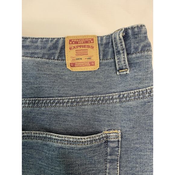 Express Vintage Y2K Stretch Denim Mall Goth Micro Mini Skirt 11/12 Bodycon - Picture 5 of 7